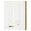 Шкаф комбинированный некст 1 1601х2100х460мм четырехстворчатый Дуб Золотой/Белый SV-М 1 шт