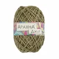 Пряжа ARACHNA Jute 5 шт. по 100 г 90 м 100% джут № 020 св. хаки