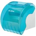 Диспенсер для бытовой туалетной бумаги LAIMA, тонированный голубой, 605043