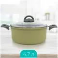 Кастрюля алюминиевая 4,7 л с антипригарным покрытием