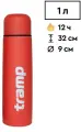 Термос Tramp Basic 1 л, TRC-113, нержавеющая сталь/пластик, с пробкой и крышкой-чашкой, размер 30.5х8.5 см, красный