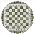 Алмазная вышивка Яркие Грани Шахматы для круглого стола, размер для круглой столешницы диаметром не менее 47,5 см, 17 цветов