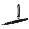 Ручка перьевая Waterman Expert Black CT синяя, 1,0мм, подарочная упаковка