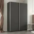 Шкаф-купе 1,2 Прайм 2-х дверный 120х230х57 ЛДСП Серый Диамант с доводчиками