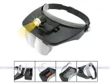 Лупа Kromatech Налобная 1,2/1,8/2,5/3,5X, С Подсветкой (2 Led) Mg81001-A