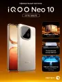Смартфон iQOO Neo 10 Snapdragon 8s Gen 4, 12/256 ГБ, золотой, AMOLED 144 Гц