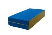 Гимнастический мат КМС № 3 100х100х10 см, складной, синий/желтый