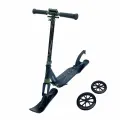 Самокат-снегокат 2в1 TT City scooter green 2022 с лыжами