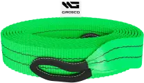 Буксировочный трос GROSCO 3т / 15м петля/петля. Для буксировки авто до 1,5 тонн
