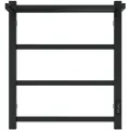 Полотенцесушитель электрический Двин (Dveen) FJ plaza neo 60x50 см, с полкой, К диммер, квадрат черный матовый