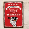 Табличка Стакан виски для декора бара на стену, прикольный подарок мужчине на новый год, металл, 20х30см.