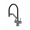 Смеситель для кухни с подключением к фильтру с магнитным фиксатором излива Splenka S70.62.09 графит/черный