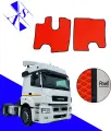 Автомобильные коврики EVA/ЕВА/ЭВА для КАМАЗ 5490 Нео/KAMAZ 5490 Neo 2013-н. в красный черный