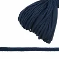 Шнур обувной плетеный круглый, 6 мм*100 м, тёмно-синий, Лента (полиэстер)