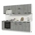 Кухонный гарнитур, без столешницы, Кухня Пасаденна, 260см Белый / Ателье Светлое