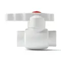 Кран полипропиленовый шаровый 63 белый