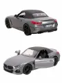 Модель машины Kinsmart BMW Z4, масштаб 1:34, открытая, серая, инерционная