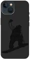 Силиконовый чехол на Apple iPhone 13 / Эпл Айфон 13 с рисунком Snowboarding Soft Touch черный