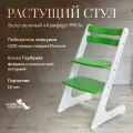 Растущий стул для детей и школьников Конек Горбунек Комфорт PRO, бело-зеленый