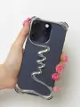 Чехол на iPhone 14 Pro Max цвет титана металлический волна с защитой камеры и поддержкой беспроводной зарядки