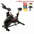 Велотренажер Спин-байк UNIX Fit SB-520 для дома, регулировки сиденья и руля, вес до 130 кг + набор для фитнеса