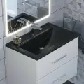 Раковина для ванной кварцевая Uperwood Foster Quartz 70х45,5х17,5 см, черная матовая, уголь