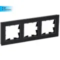 Рамка 3-мест. стекло черн. РУ-3-2-БрЧ BRITE IEK (комплект 4 шт)