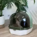 Туалет-домик, лоток для кошек, для котов, для животных, Не Один Дома Марс, зеленый, 46,5x55x52 см