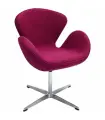 Кресло SWAN CHAIR винный, искусственная замша
