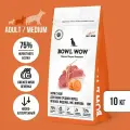 BOWL WOW сухой корм для взрослых собак средних пород с ягненком, индейкой, рисом и морковью 10кг