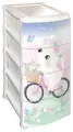 Комод для вещей пластиковый детский Kitty с ручками