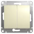 Выключатель 2-кл. СП Glossa 10А IP20 (сх. 5) 10AX механизм беж. SchE GSL000251(3 шт.)