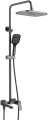 Душевая система Shevanik S4036T 320x210 мм, со смесителем, оружейная сталь