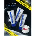 Зубная паста Apadent Total Care против кариеса и зубного налета, реминерализующая, Япония, 60 гр. Набор 3 шт.
