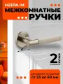 Ручки дверные Нора-М 139A Slim для межкомнатных дверей, цвет матовый никель