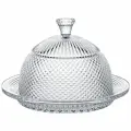 Блюдо сервировочное стеклянное Diamant с крышкой, диаметр 20 см (полезный диаметр 13,5 см)
