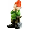Садовая фигурка для сада и дачи Эльф с лопатой Н-45