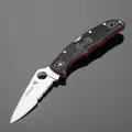Складной нож Spyderco Endura 4 Thin Red Line C10FPSBKRD, сталь VG-10 satin, рукоять Black FRN, Япония
