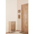 Шкаф обувной Люкс, Дуб сонома 2 секции, фасад зеркало