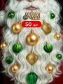 Елочные игрушки Magic Craft Набор 50 шт разного диаметра, подвесные шары новогодние на елку и украшения декоративные