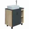 Тумба напольная Grossman ФЛАЙ-80. см 108002 дуб сонома/серая