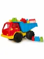 Машинка самосвал в наборе с Макси блоками красный/синий