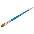 Кисть ГАММА синтетика, плоскоовальная, короткая ручка, 280618.0708.12, №12, 1 шт., голубой