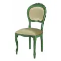Стул деревянный Дезире 51 со спинкой на ножках для кухни столовой гостиной обеденный классика, мебель для интерьера комнаты, для уюта из массива бука итальянский каркас зеленый