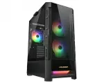 Корпус Cougar Duoface RGB 385ZD10.0011 черный, Mid-Tower, Mini-ITX, SSI-CEB, USB 2.0 Type-A, USB 3.2 Gen1 Type-A, 1 x 120 мм, 2 x 140 мм
