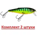 Воблер AQUA BUBA 95mm, цвет 049 (флуоресцентная макрель), 2 штуки