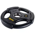Диск обрезиненный с 3-мя хватами Voitto V-300 5 кг, черный (d51)