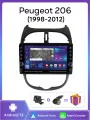 Автомагнитола Topway для Peugeot 206 , Сенсорный дисплей, GPS , 4ГБ оперативной 64ГБ 4 ядра