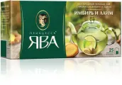 Упаковка из 18 штук Чай зеленый Принцесса Ява Имбирь и лайм (1,5г х 25)(450 пакетиков с ярл.)