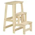 Табурет стремянка Марк, цвет: натуральный (бесцветный лак), полубарный стул, складной деревянной табурет